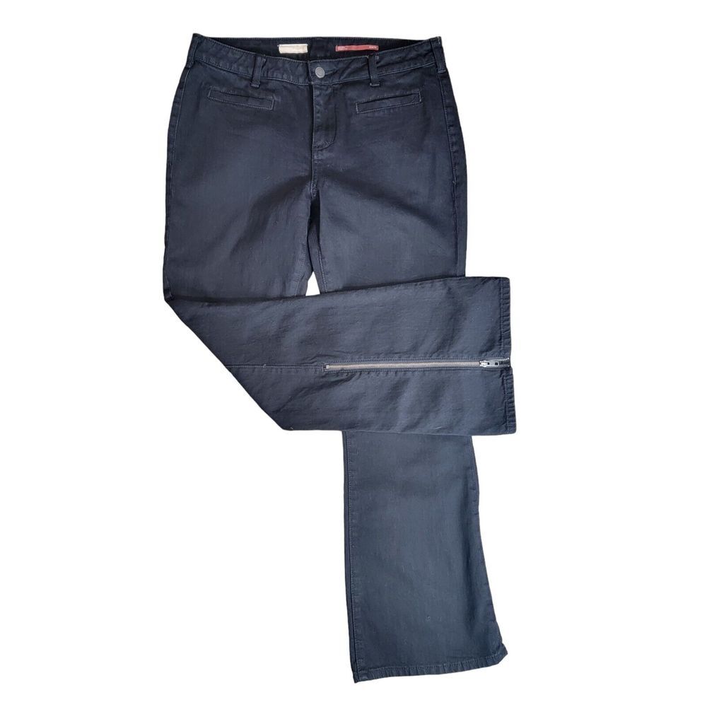 Pilcro The Letterpress Anthropologie Bootcut Zip Leg Black Jeans Size 29 Petite‎